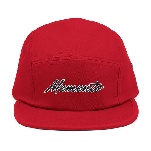 Embroidered 5 Panel Cap - Memento Logo Design - Memento Mori Clothing
