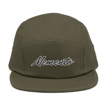 Embroidered 5 Panel Cap - Memento Logo Design - Memento Mori Clothing