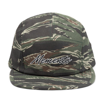 Embroidered 5 Panel Cap - Memento Logo Design - Memento Mori Clothing