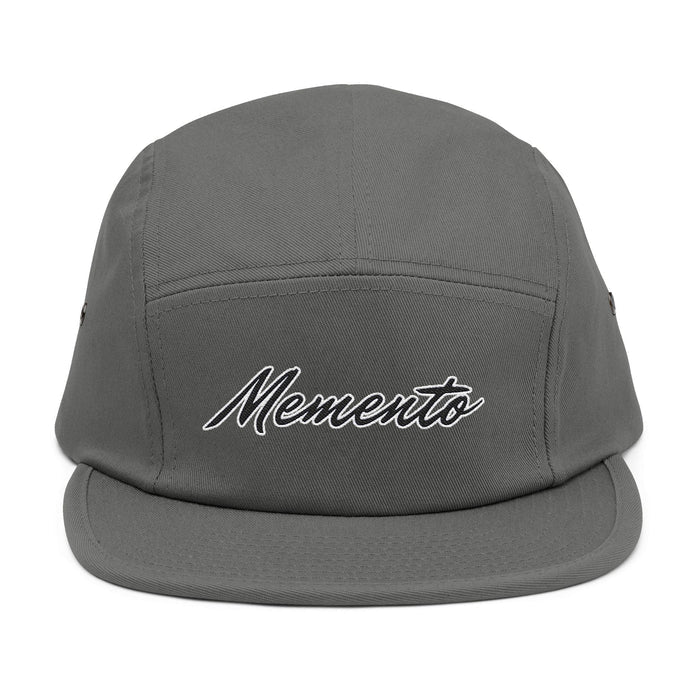Embroidered 5 Panel Cap - Memento Logo Design - Memento Mori Clothing