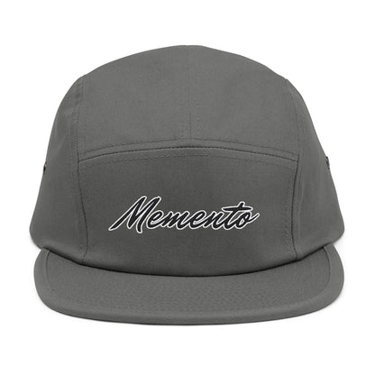 Embroidered 5 Panel Cap - Memento Logo Design - Memento Mori Clothing