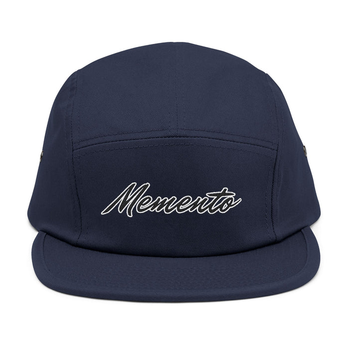 Embroidered 5 Panel Cap - Memento Logo Design - Memento Mori Clothing