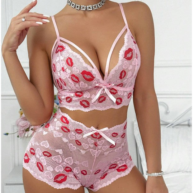 Embroidered Lingerie Set In European And American Styles 🇨🇳