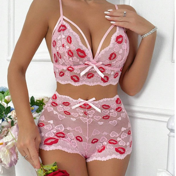 Embroidered Lingerie Set In European And American Styles 🇨🇳