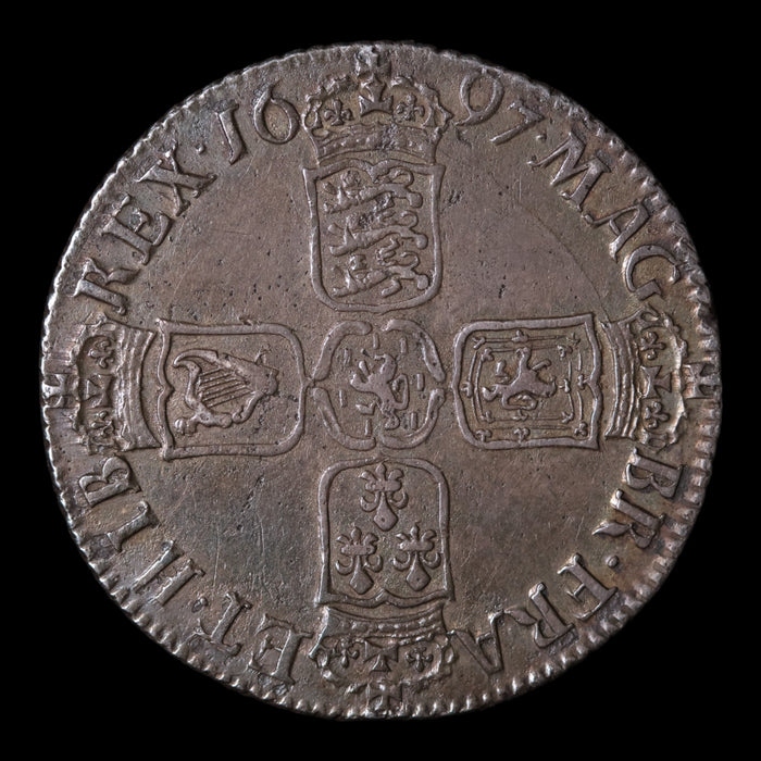 England, King William III, AR 1 Shilling - 1697 CE - England
