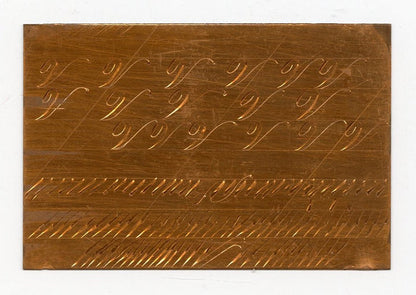 Engraving Practice Plate Number 13