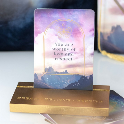 Ethereal Affirmation Cards with Wooden Stand 🇬🇧