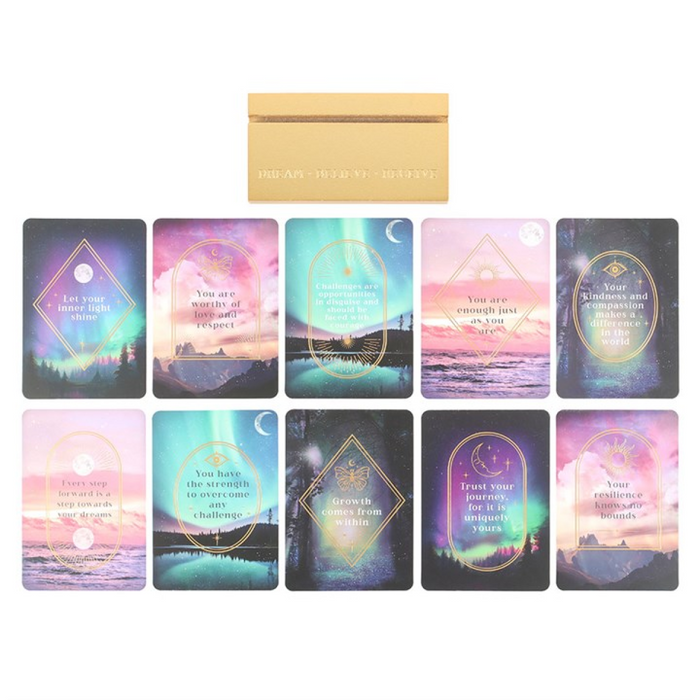 Ethereal Affirmation Cards with Wooden Stand 🇬🇧