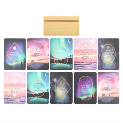Ethereal Affirmation Cards with Wooden Stand 🇬🇧