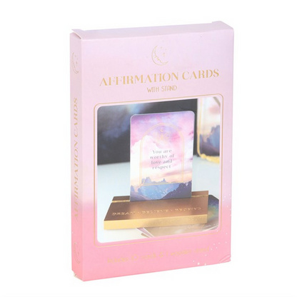 Ethereal Affirmation Cards with Wooden Stand 🇬🇧