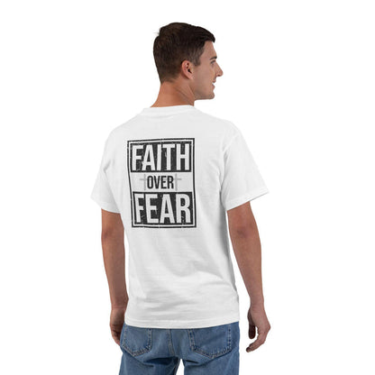Faith Over Fear Motivational T-Shirt, Gym Tee, Fitness Apparel, Inspirational Clothing, Gift for Workout Enthusiasts