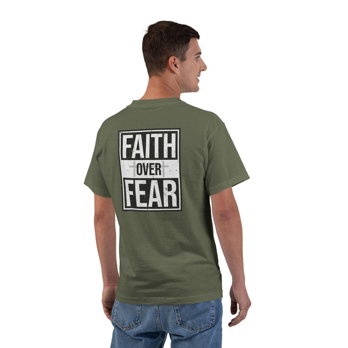 Faith Over Fear Motivational T-Shirt, Gym Tee, Fitness Apparel, Inspirational Clothing, Gift for Workout Enthusiasts