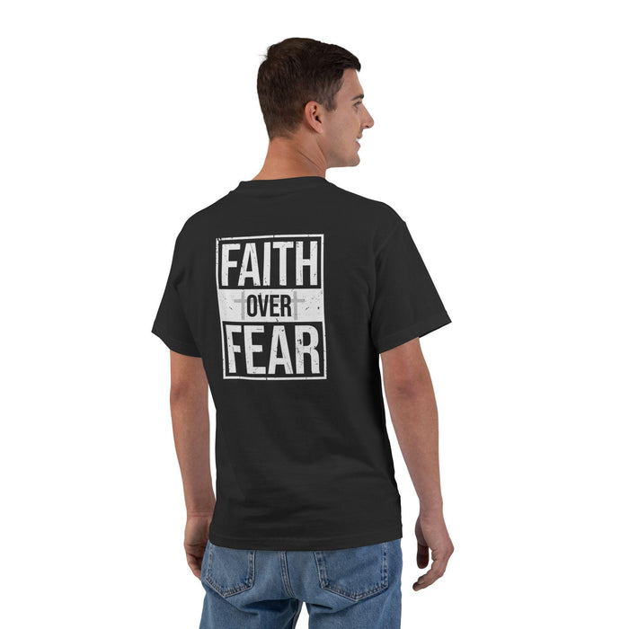 Faith Over Fear Motivational T-Shirt, Gym Tee, Fitness Apparel, Inspirational Clothing, Gift for Workout Enthusiasts