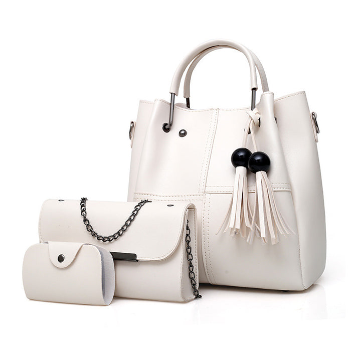 Fashion single shoulder Messenger bag three-piece with tassels 🇨🇳