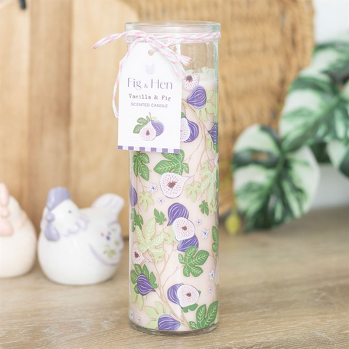 Fig Tree Print Vanilla & Fig Tube Candle 🇬🇧