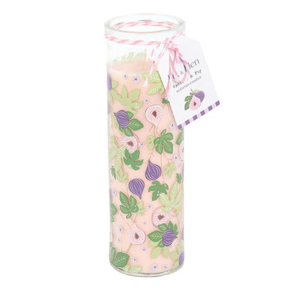 Fig Tree Print Vanilla & Fig Tube Candle 🇬🇧