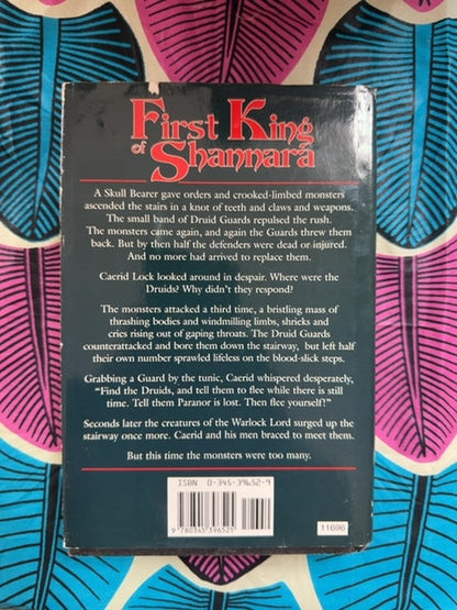 First king of Shannara back cover