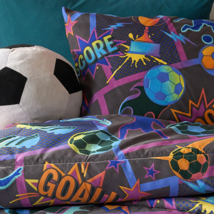 Football Comic Coverless 10.5 Tog Duvet Set, Multi - Single 🇬🇧