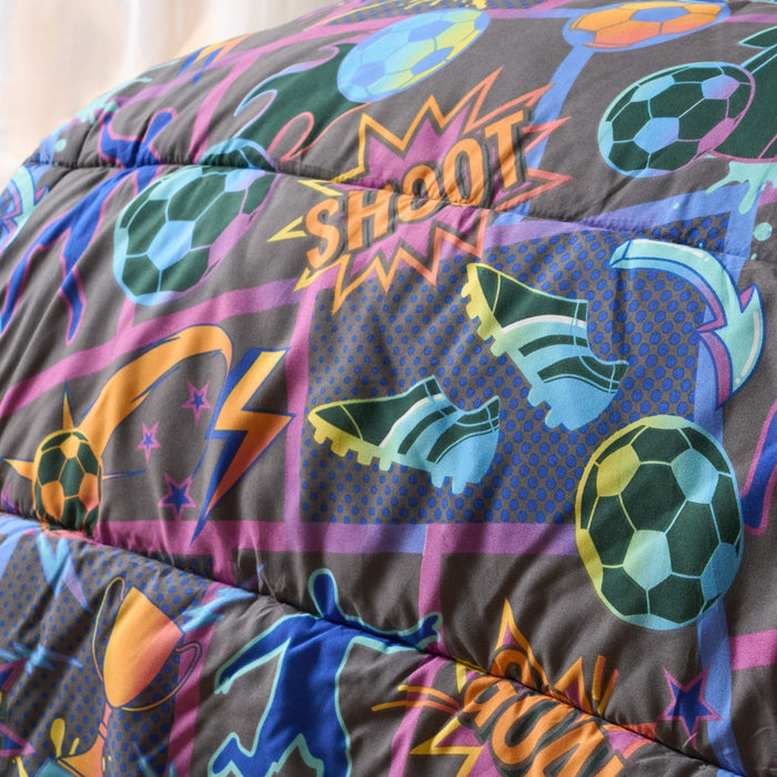 Football Comic Coverless 10.5 Tog Duvet Set, Multi - Single 🇬🇧