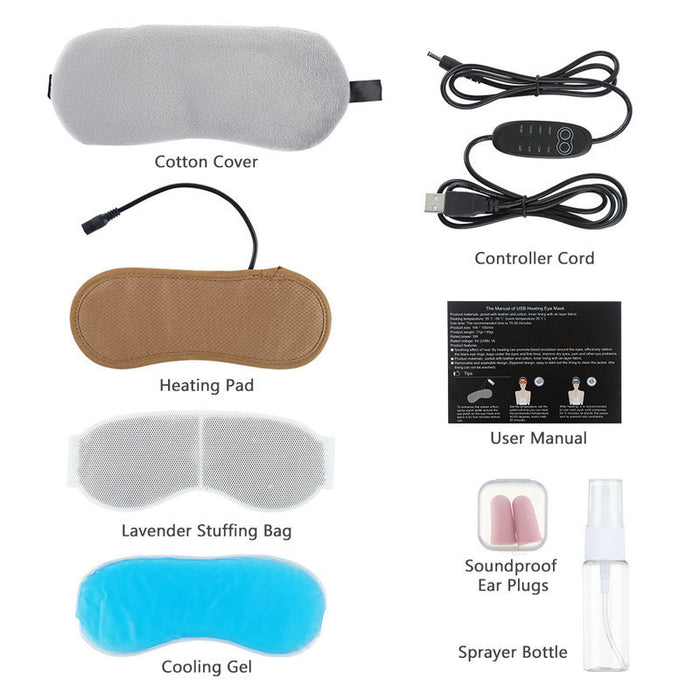 Four Speed Temperature Control Of Rechargeable Heating Steam Hot Compress Eye Mask 🇨🇳