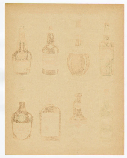 French Eugene Vincent & Co. Liqueurs, Main Specialties Alcohol Advertising Lithograph, Lyon