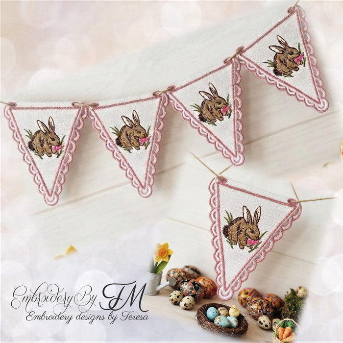 FSL triangular flag - Easter/5x7 and 4x4 hoop
