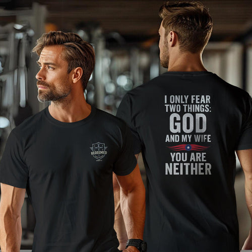 Funny Christian T-Shirt, Humorous Graphic Tee, Short-Sleeve Shirt, Gift for Him, Casual Wear, Quirky Outfit