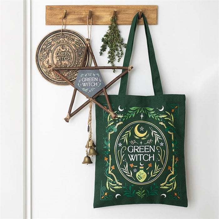 Green Witch Bronze Effect Terracotta Hanging Plaque 🇬🇧