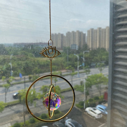 Hanging Crystal Ornaments Metal Garden Decoration Pendant 🇨🇳