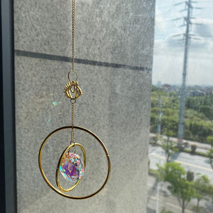 Hanging Crystal Ornaments Metal Garden Decoration Pendant 🇨🇳
