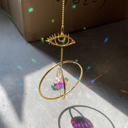 Hanging Crystal Ornaments Metal Garden Decoration Pendant 🇨🇳