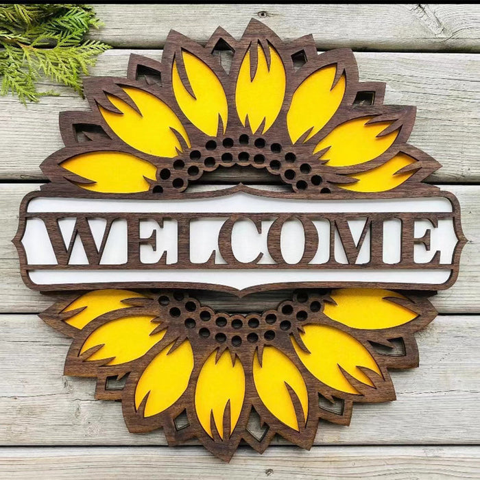 Home Sunflower Doorplate Decoration Craft 🇨🇳