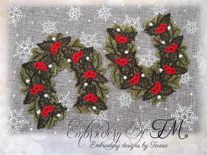 Horseshoe Holly FSL / 5x7 hoop