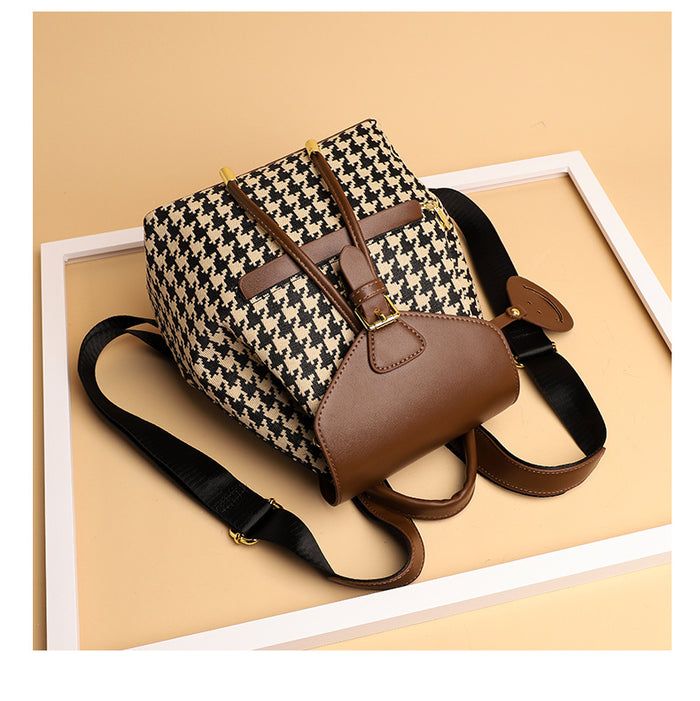 Houndstooth Backpack Women 🇨🇳