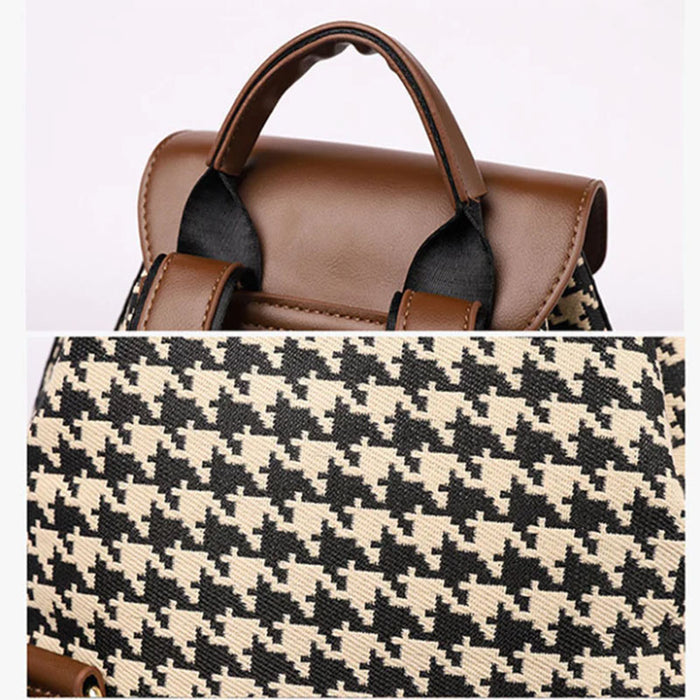 Houndstooth Backpack Women 🇨🇳
