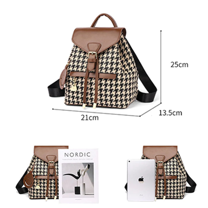 Houndstooth Backpack Women 🇨🇳