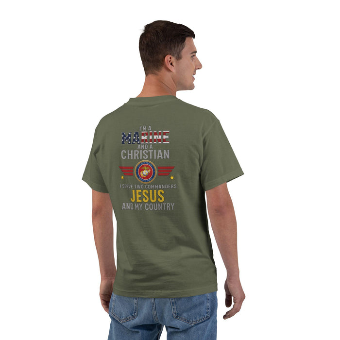 Im a Marine and a Christian Shirt - U.S. Marine Corps Faith Tee, Jesus and Country T-Shirt, Patriotic Christian Apparel, Semper Fi