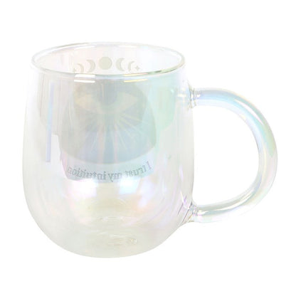 Intuition Double Walled Glass Mug with Aura Crystal Tea Infuser 🇬🇧