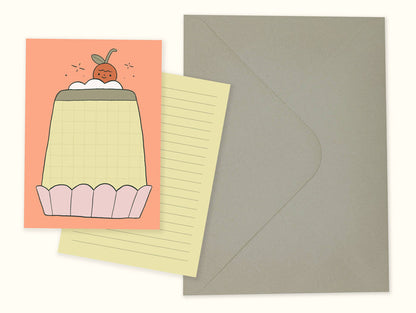 Ivna Lins - Sweetheart Letter Writing Set with Stickers, Envelope