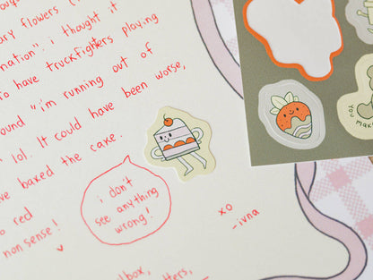 Ivna Lins - Sweetheart Letter Writing Set with Stickers, Envelope