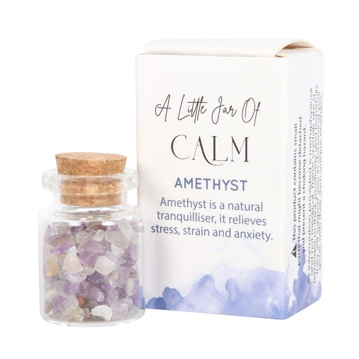 Jar of Calm Amethyst Crystal in a Matchbox 🇬🇧