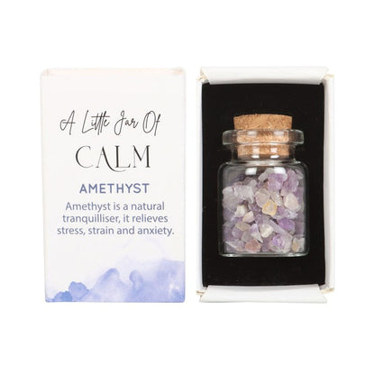 Jar of Calm Amethyst Crystal in a Matchbox 🇬🇧
