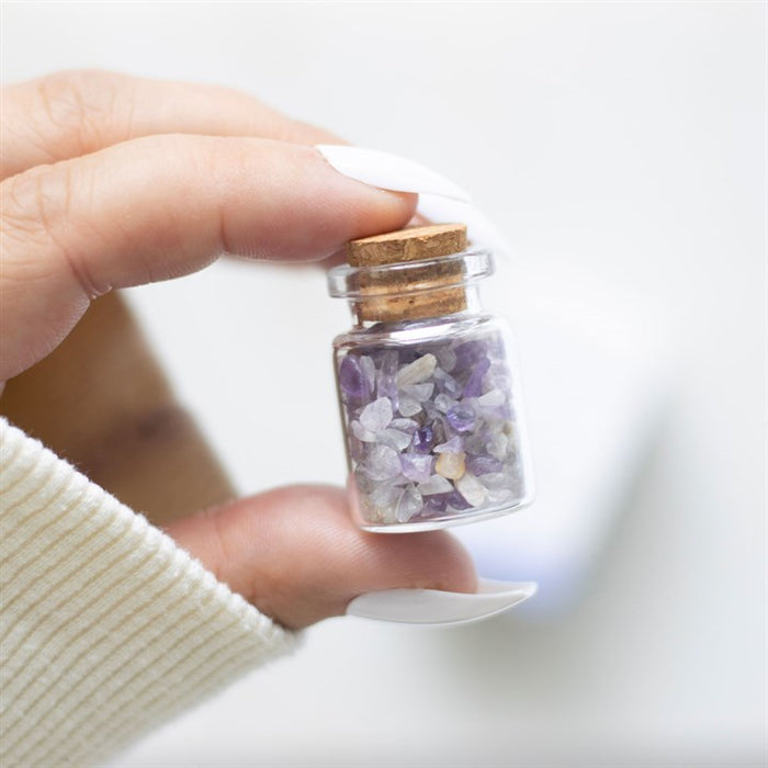 Jar of Calm Amethyst Crystal in a Matchbox 🇬🇧