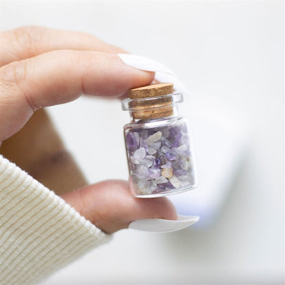 Jar of Calm Amethyst Crystal in a Matchbox 🇬🇧