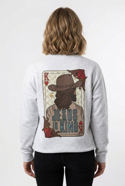 Jesus is king graphic sweater