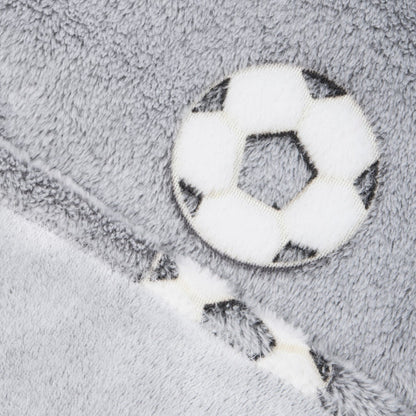 Kids Glow In The Dark Football Hoodie Blanket - Grey 🇬🇧