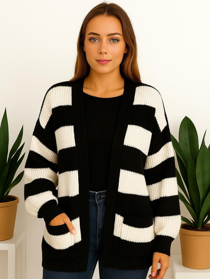 Knitted Balloon Sleeve Cropped Cardigan 🇬🇧