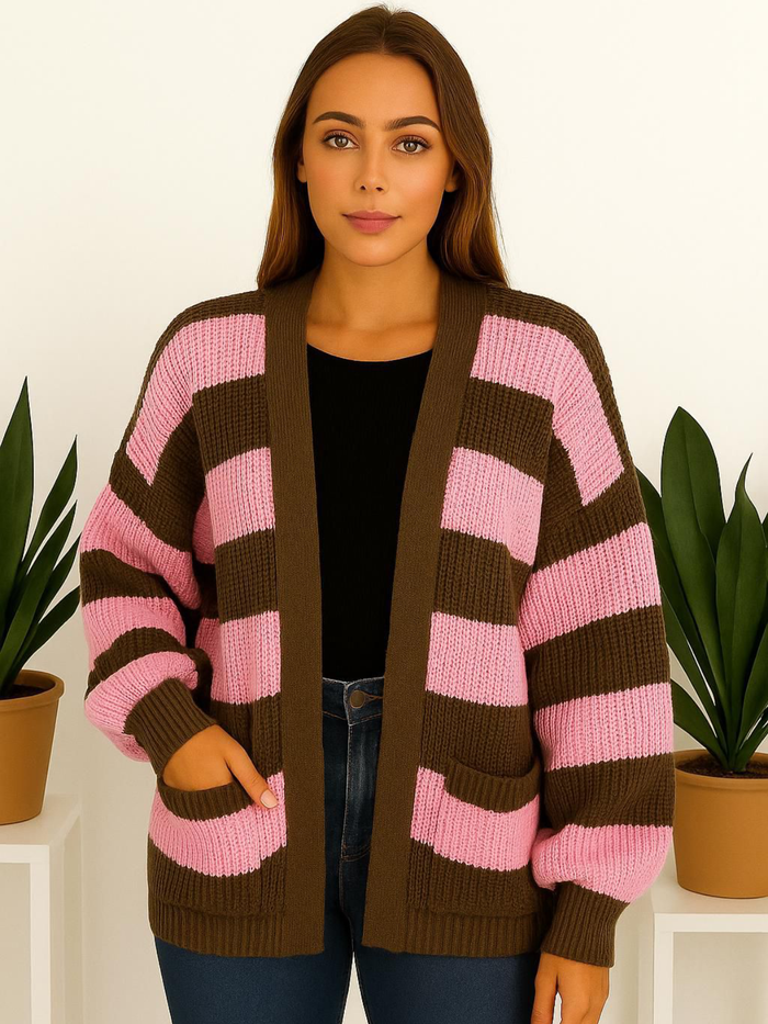Knitted Balloon Sleeve Cropped Cardigan 🇬🇧