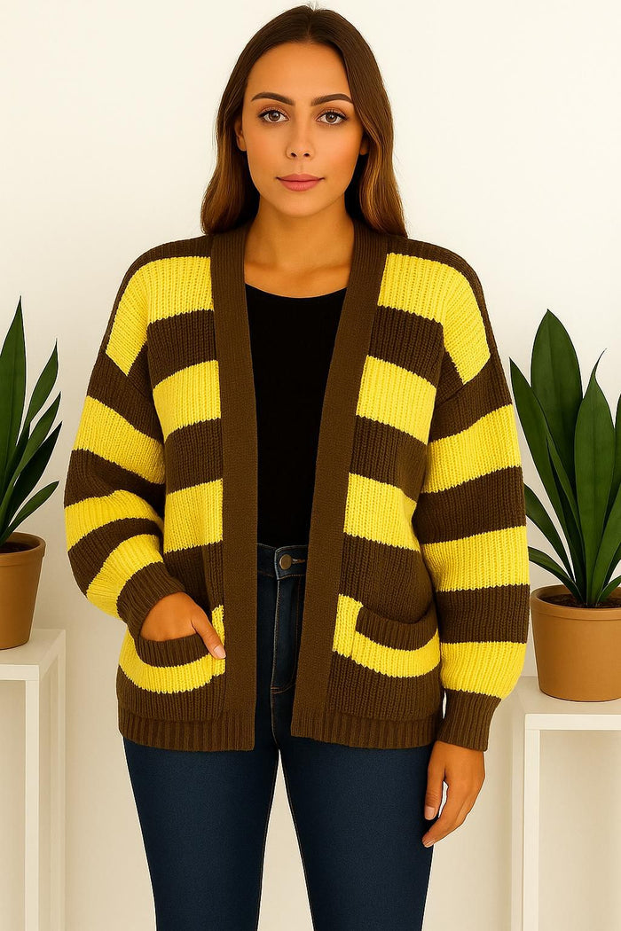 Knitted Balloon Sleeve Cropped Cardigan 🇬🇧