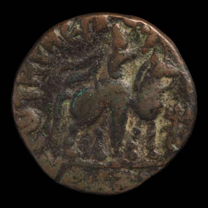 Kushan Empire, Soter Megas (King Vima Takto), Bronze Tetradrachm - c. 100 CE - India